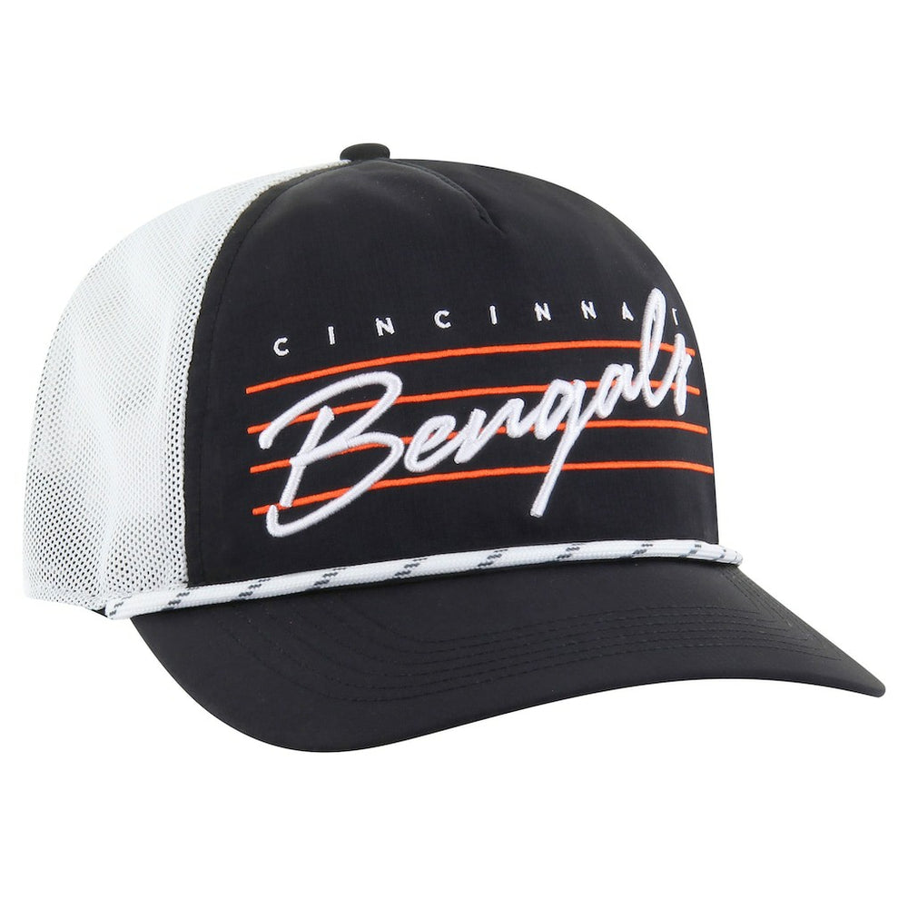 Cincinnati Bengals '47 Downburst Relaxed Hitch Trucker Adjustable Hat - Black/White - 47 brand