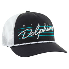 Miami Dolphins '47 Downburst Relaxed Hitch Trucker Adjustable Hat - Black/White - 47 brand