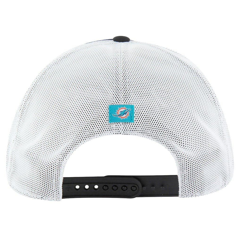 Miami Dolphins '47 Downburst Relaxed Hitch Trucker Adjustable Hat - Black/White - 47 brand