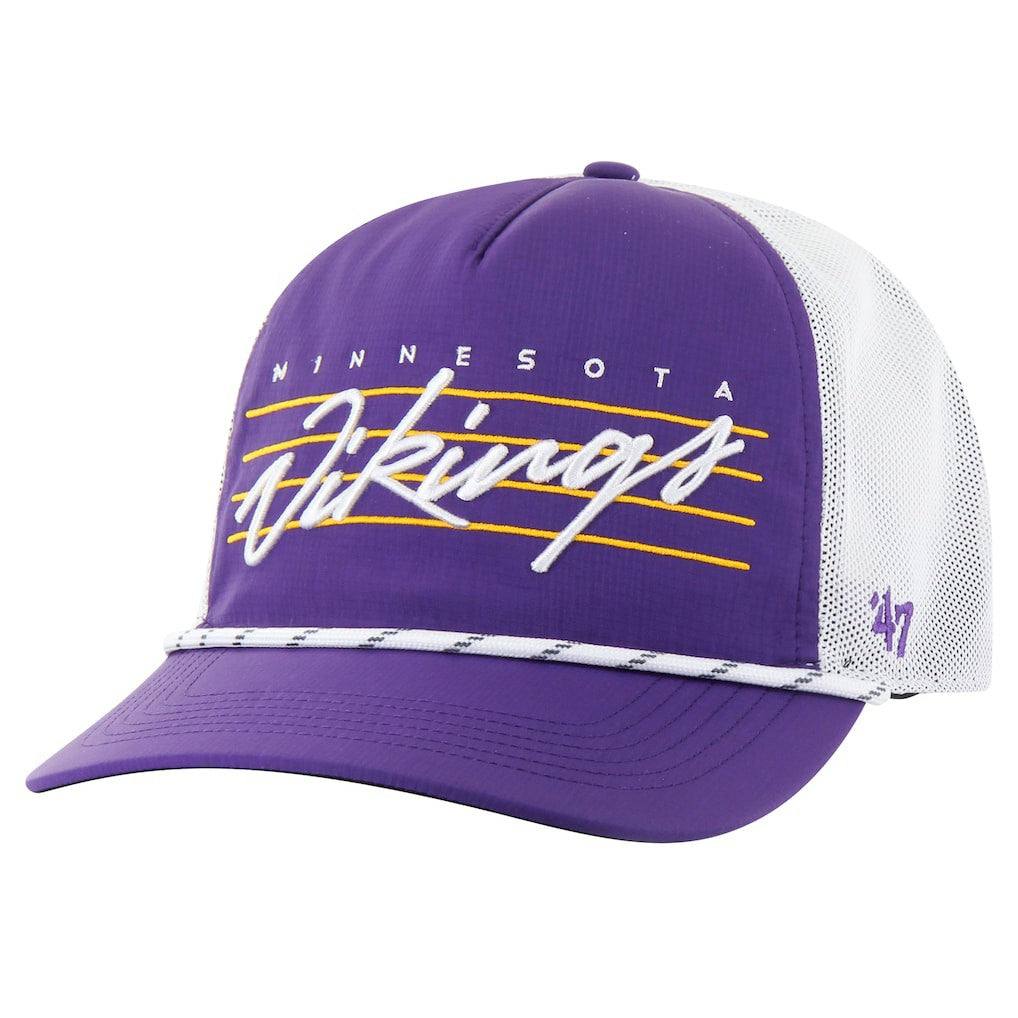 Minnesota Vikings '47 Downburst Relaxed Hitch Trucker Adjustable Hat - Purple/White - 47 brand