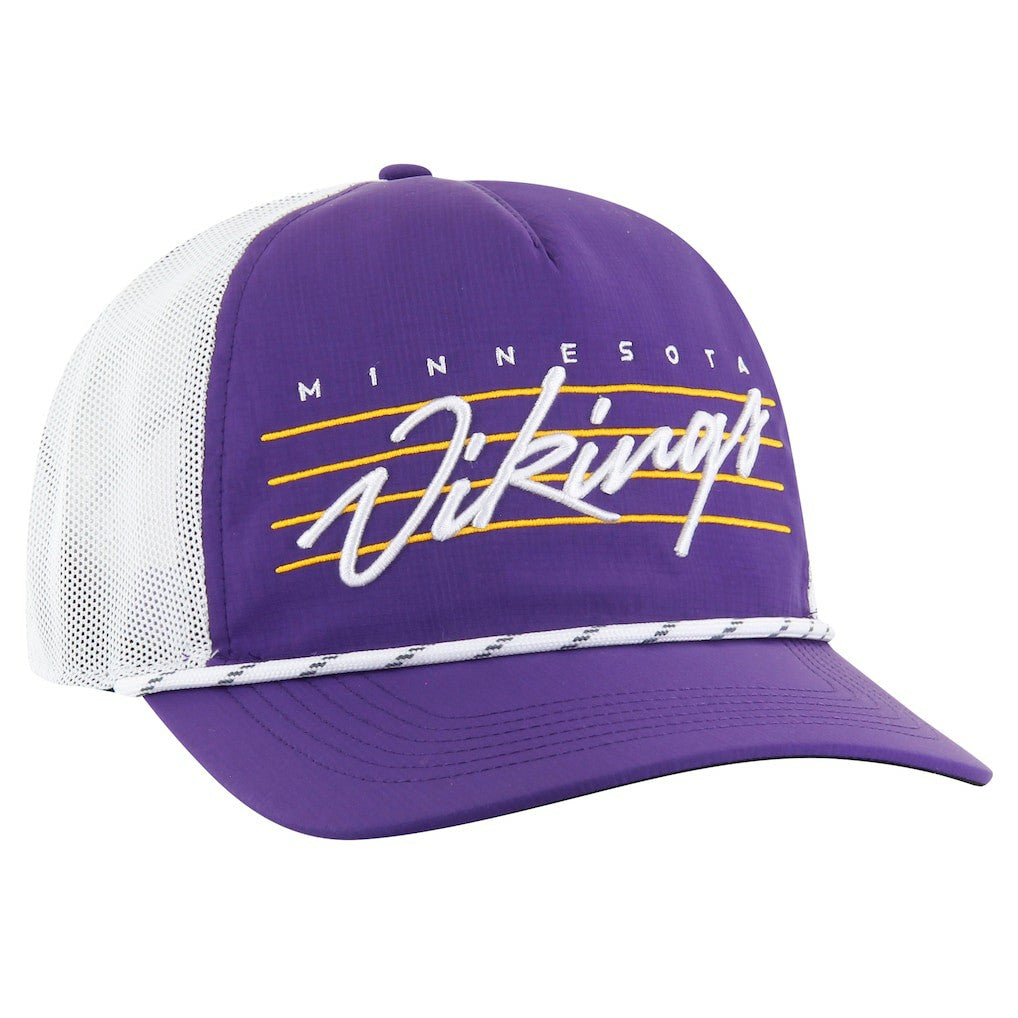 Minnesota Vikings '47 Downburst Relaxed Hitch Trucker Adjustable Hat - Purple/White - 47 brand