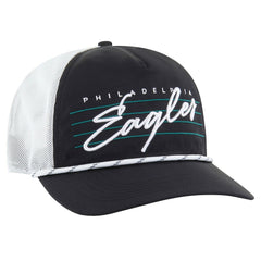 Philadelphia Eagles '47 Downburst Relaxed Hitch Trucker Adjustable Hat - Black/White - 47 brand