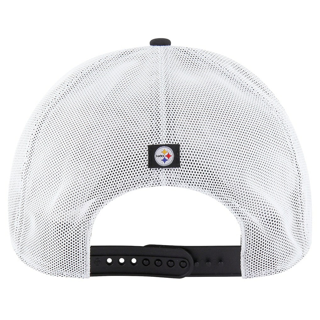 Pittsburgh Steelers '47 Downburst Relaxed Hitch Trucker Adjustable Hat - Black/White - 47 brand