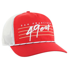 San Francisco 49ers '47 Downburst Relaxed Hitch Trucker Adjustable Hat - Scarlet/White - 47 brand