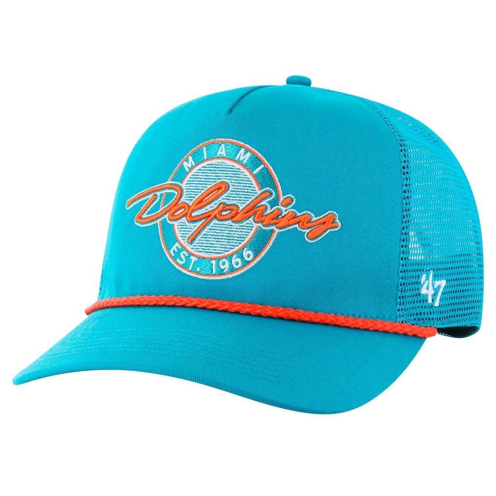 Miami Dolphins '47 Promenade Hitch Trucker Adjustable Hat - Aqua - 47 brand