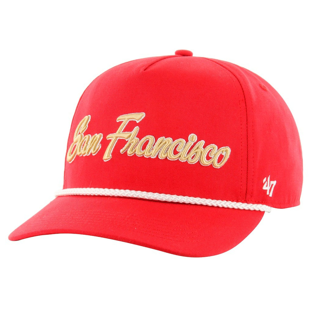 San Francisco 49ers '47 Overhand Hitch Adjustable Hat - Scarlet - 47 brand