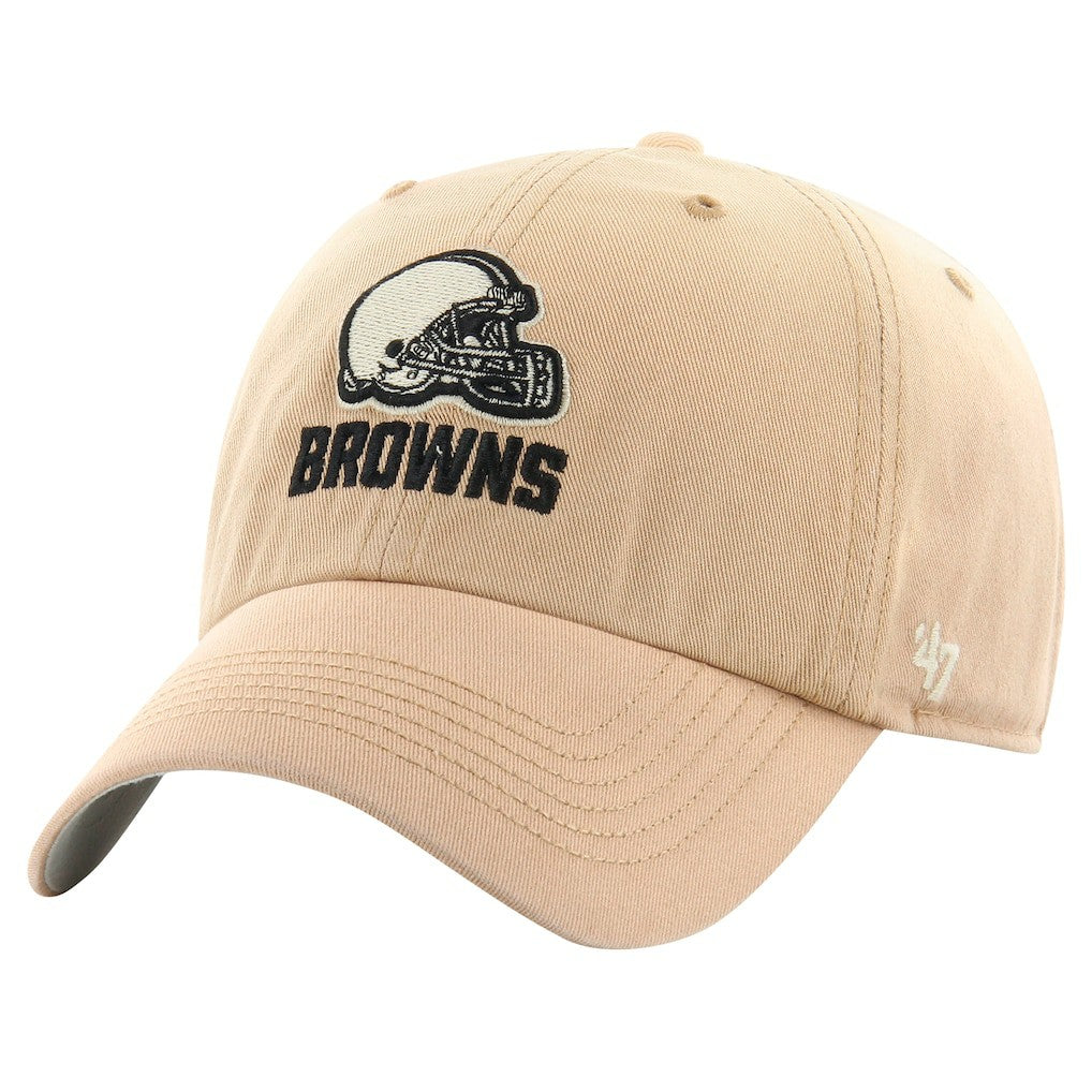 Cleveland Browns '47 Dusted Relaxed Franchise Fitted Hat - Khaki - 47 brand
