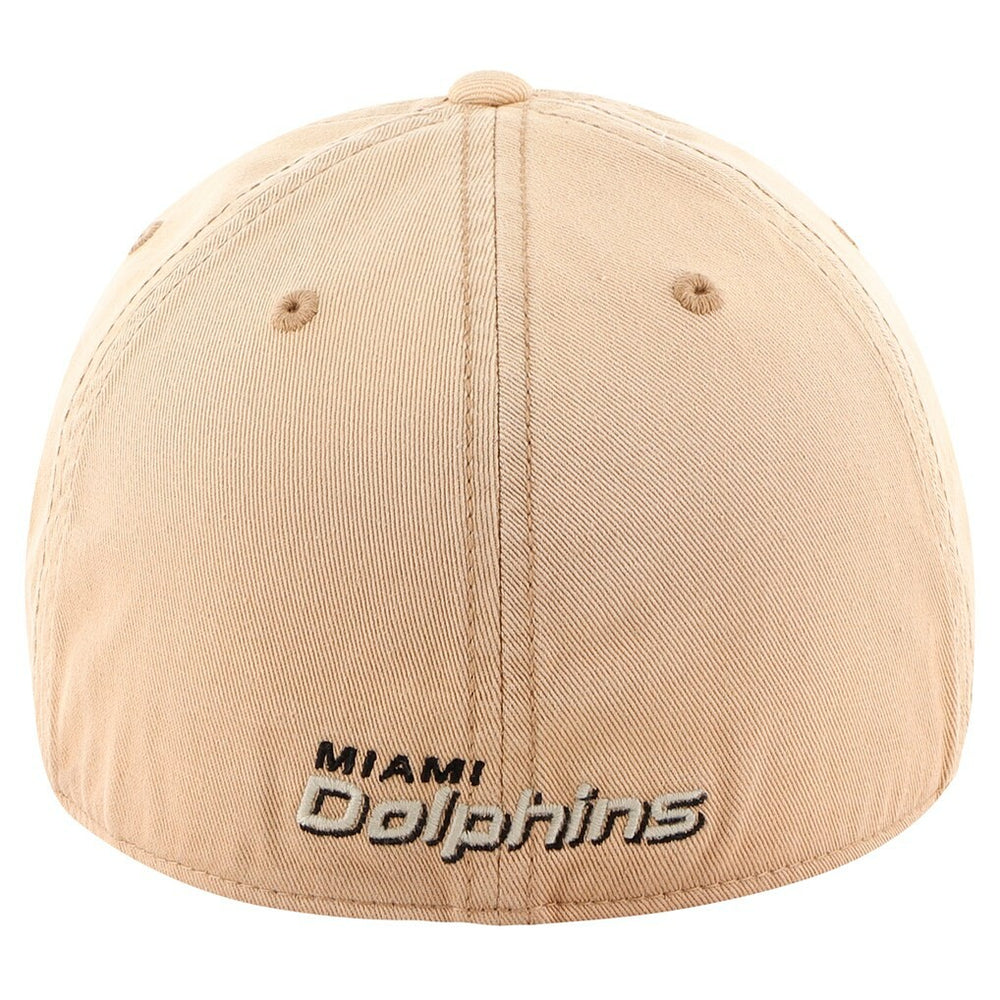 Miami Dolphins '47 Dusted Relaxed Franchise Fitted Hat - Khaki - 47 brand