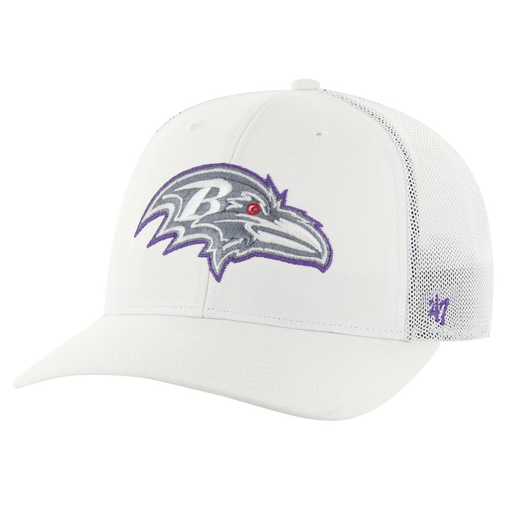 Baltimore Ravens '47 Snowball Trophy Stretch Fit Hat - White - 47 brand