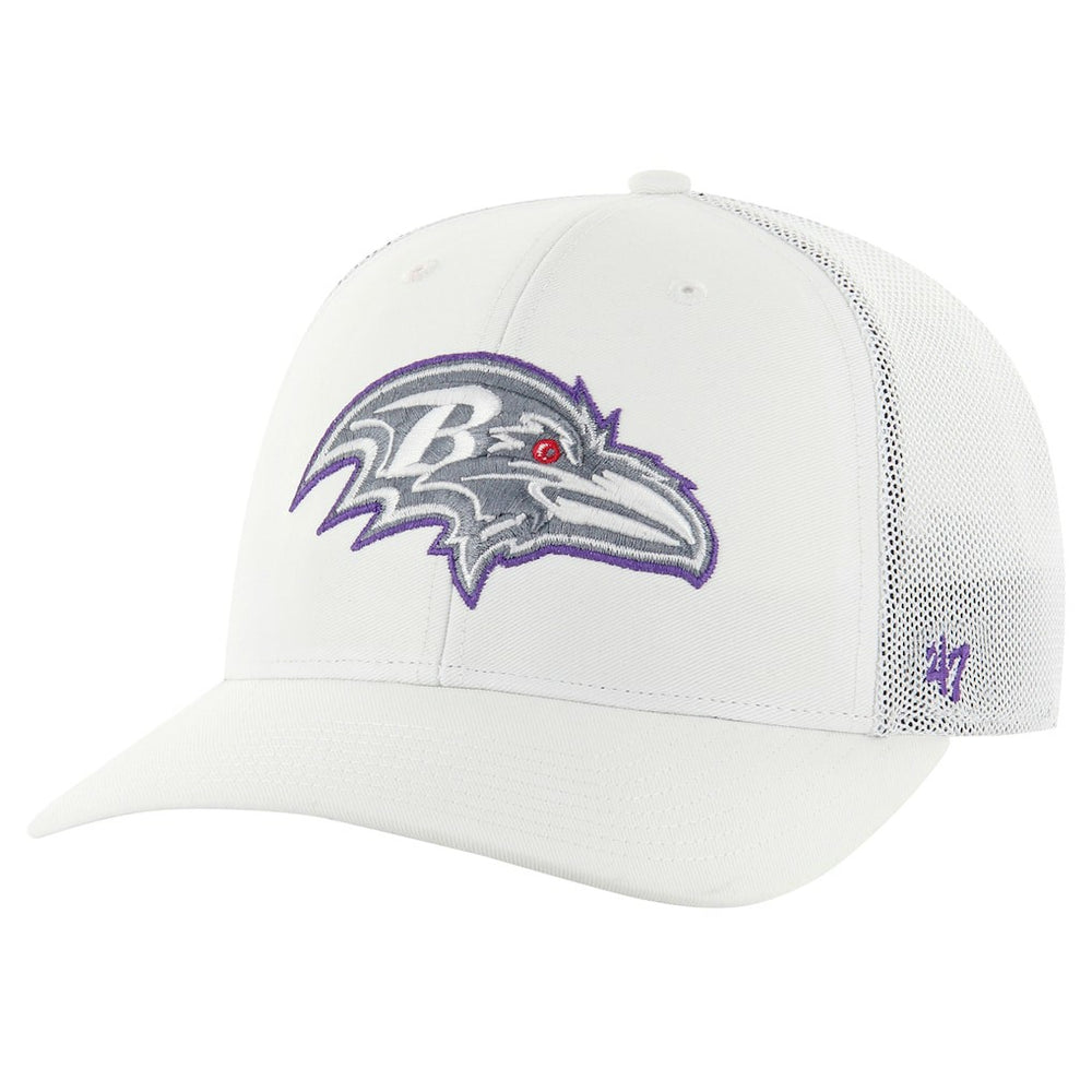 Baltimore Ravens '47 Snowball Trophy Stretch Fit Hat - White - 47 brand