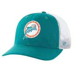 Miami Dolphins '47 Team Unstructured Trucker Adjustable Hat - Aqua/White - 47 brand