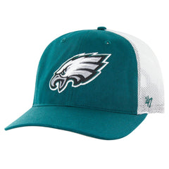 Philadelphia Eagles '47 Team Unstructured Trucker Adjustable Hat - Green/White - 47 brand