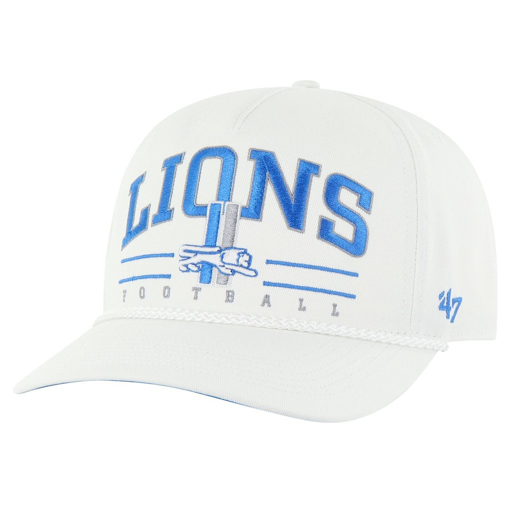 Detroit Lions '47 Roscoe Hitch Rope Adjustable Hat - White - 47 brand