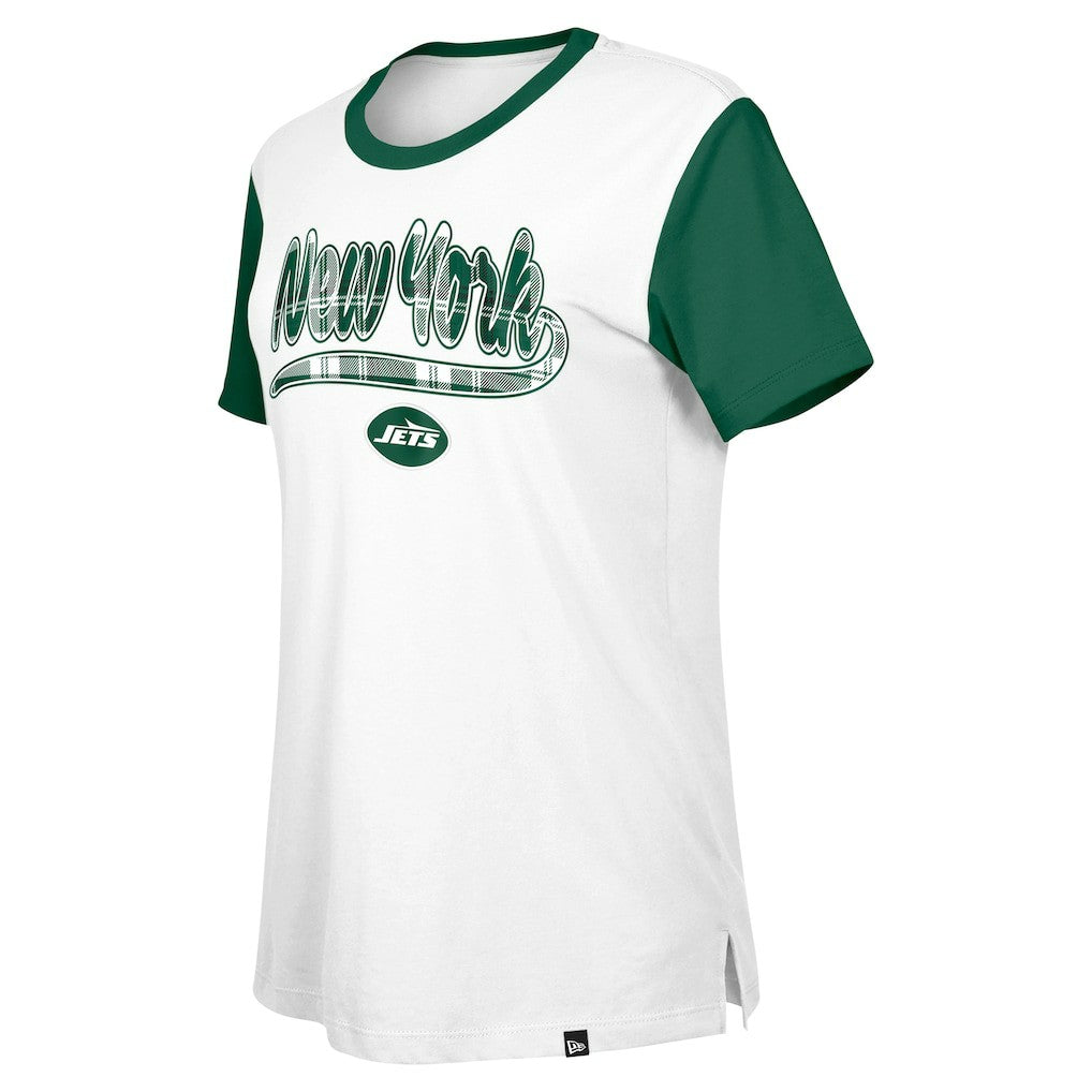 New York Jets New Era Women's 3rd Down T-Shirt - White/Green - NFL