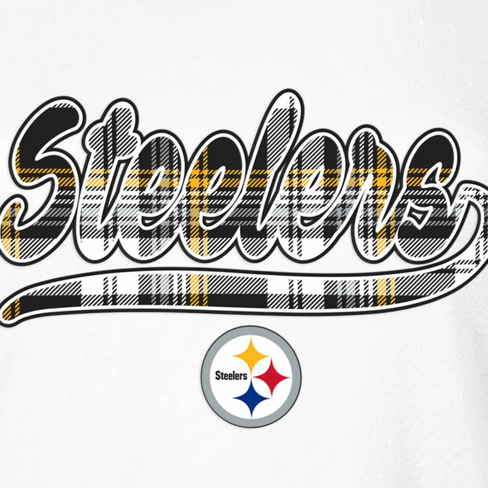 Pittsburgh Steelers New Era Women's 3rd Down T-Shirt - White/Black - NFL