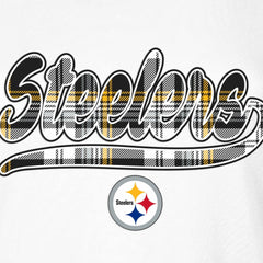 Pittsburgh Steelers New Era Women's 3rd Down T-Shirt - White/Black - NFL