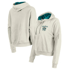 Miami Dolphins New Era Women's 3rd Down Historic Pullover Hoodie - Cream - NFL