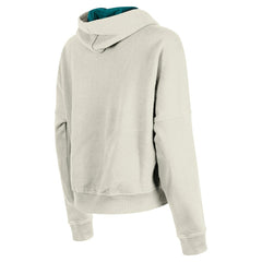 Miami Dolphins New Era Women's 3rd Down Historic Pullover Hoodie - Cream - NFL