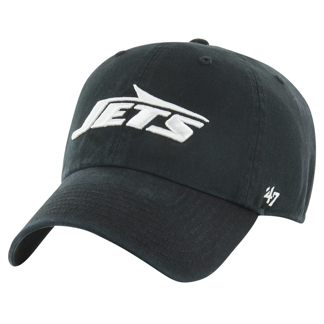 New York Jets '47 Clean Up Tonal Adjustable Hat - Black - 47 brand
