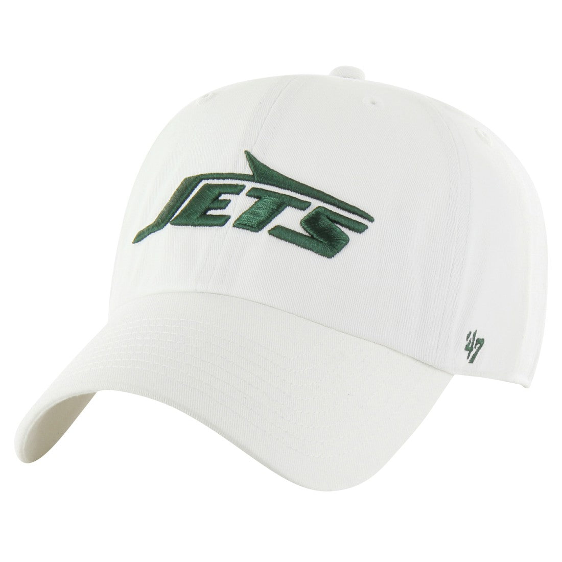 New York Jets '47 Clean Up Adjustable Hat - White - 47 brand