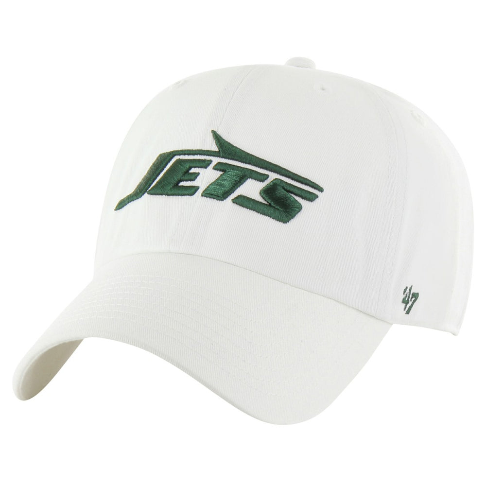 New York Jets '47 Clean Up Adjustable Hat - White - 47 brand