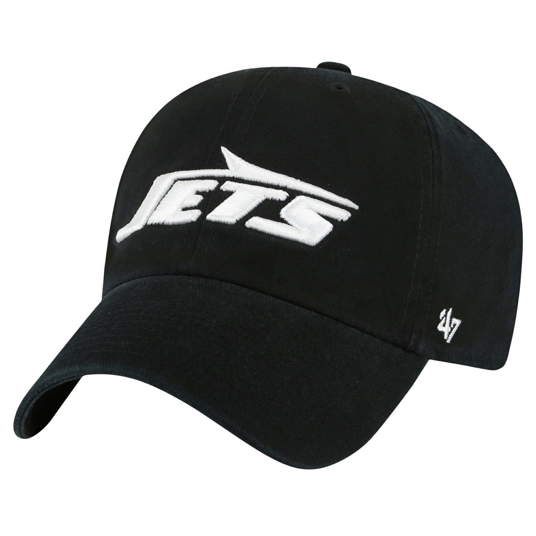 New York Jets '47 Clean Up Team Script Adjustable Hat - Black - 47 brand