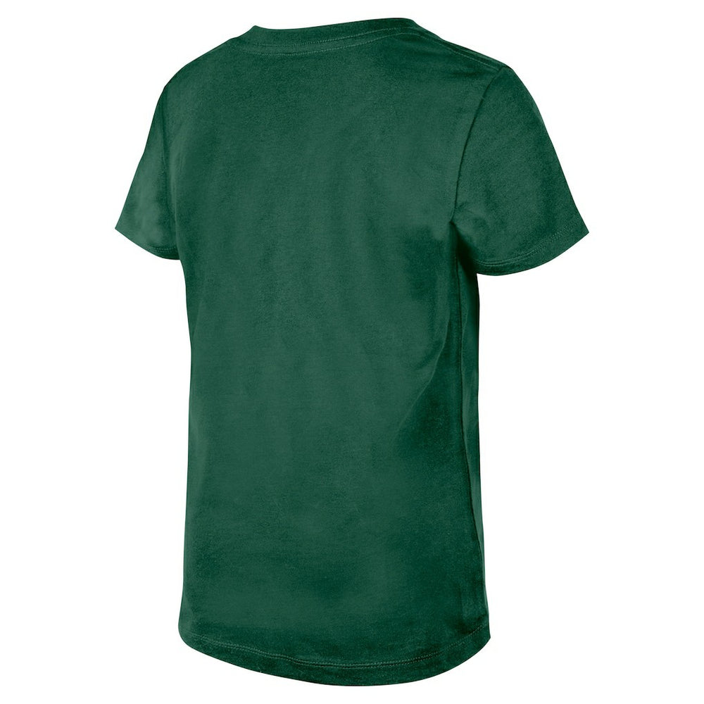 New York Jets New Era Girls Youth Flip Sequin V-Neck T-Shirt - Green - NFL