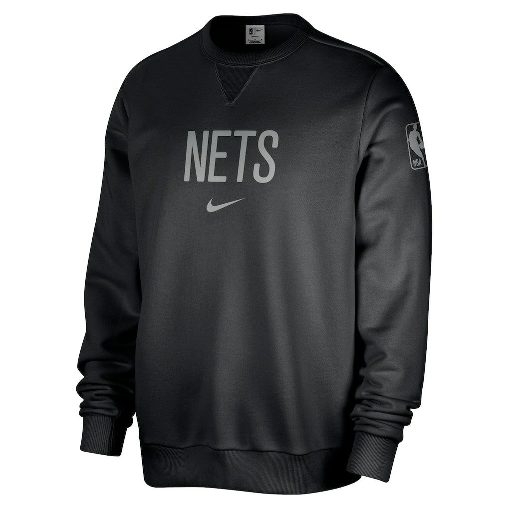 Nike Brooklyn Nets Courtside Standard Issue Performance Pullover Sweatshirt Black