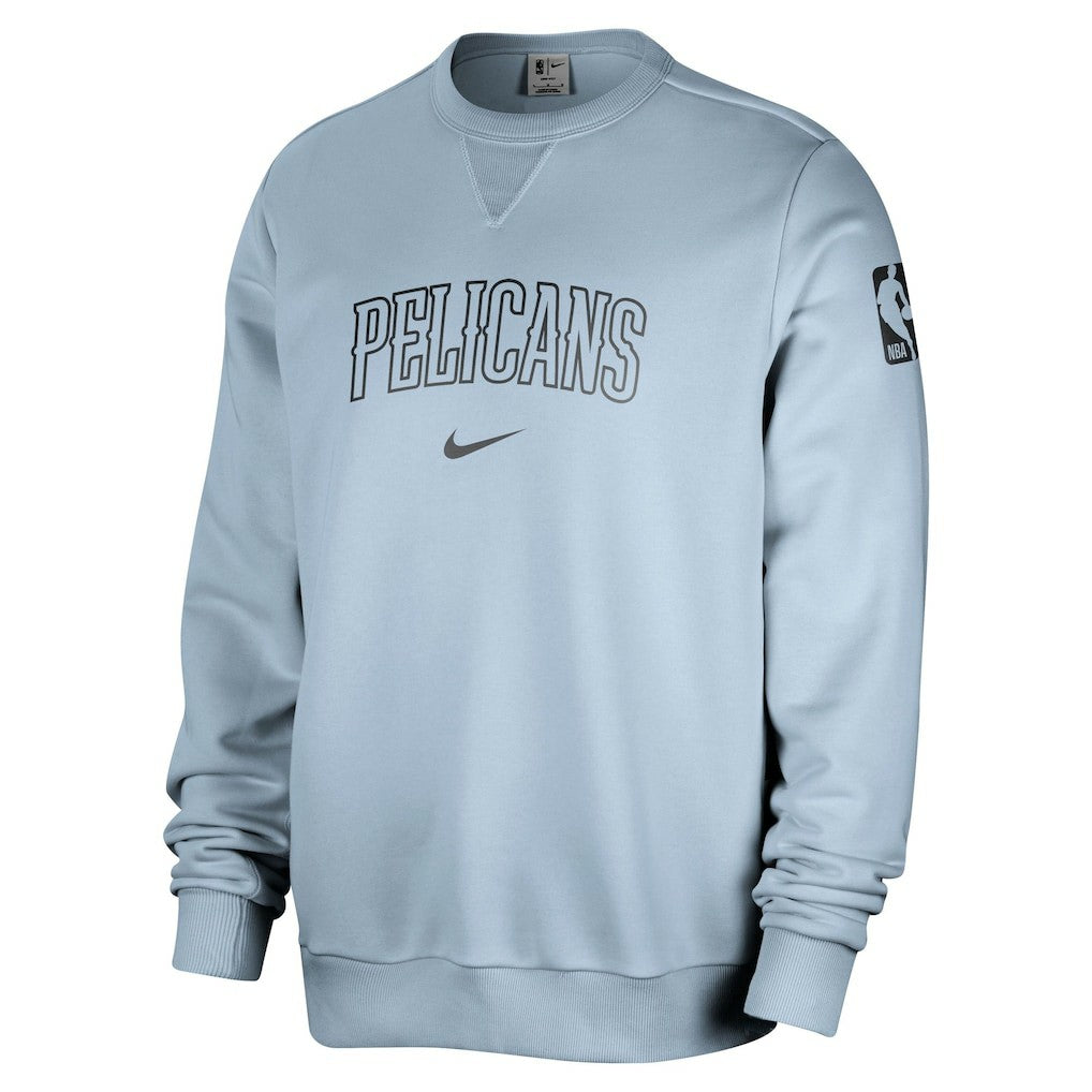 Nike New Orleans Pelicans Courtside Standard Issue Performance Pullover Sweatshirt Light Blue