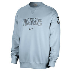 Nike New Orleans Pelicans Courtside Standard Issue Performance Pullover Sweatshirt Light Blue