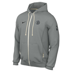 Nike Brooklyn Nets Authentic Standard Issue Full-Zip Hoodie Jacket Gray