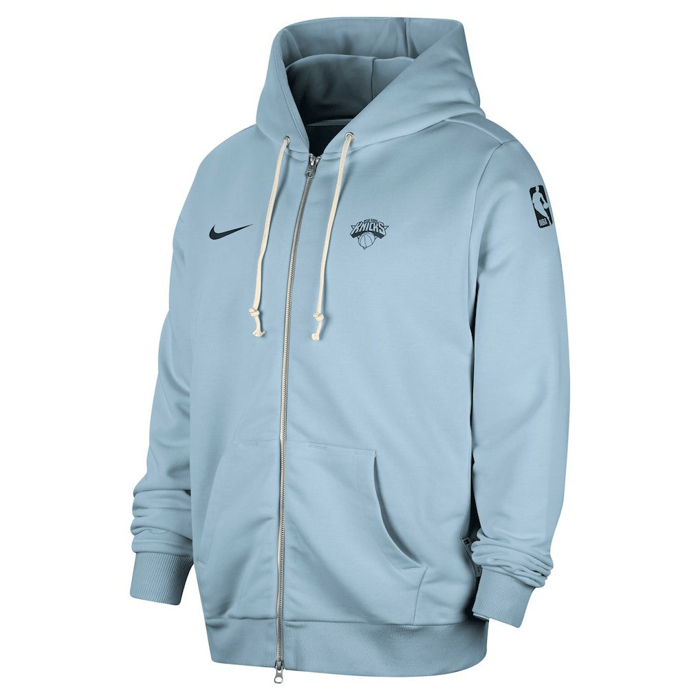 Nike New York Knicks Authentic Standard Issue Full-Zip Hoodie Jacket Light Blue