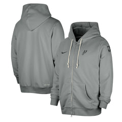 Nike San Antonio Spurs Authentic Standard Issue Full-Zip Hoodie Jacket Gray