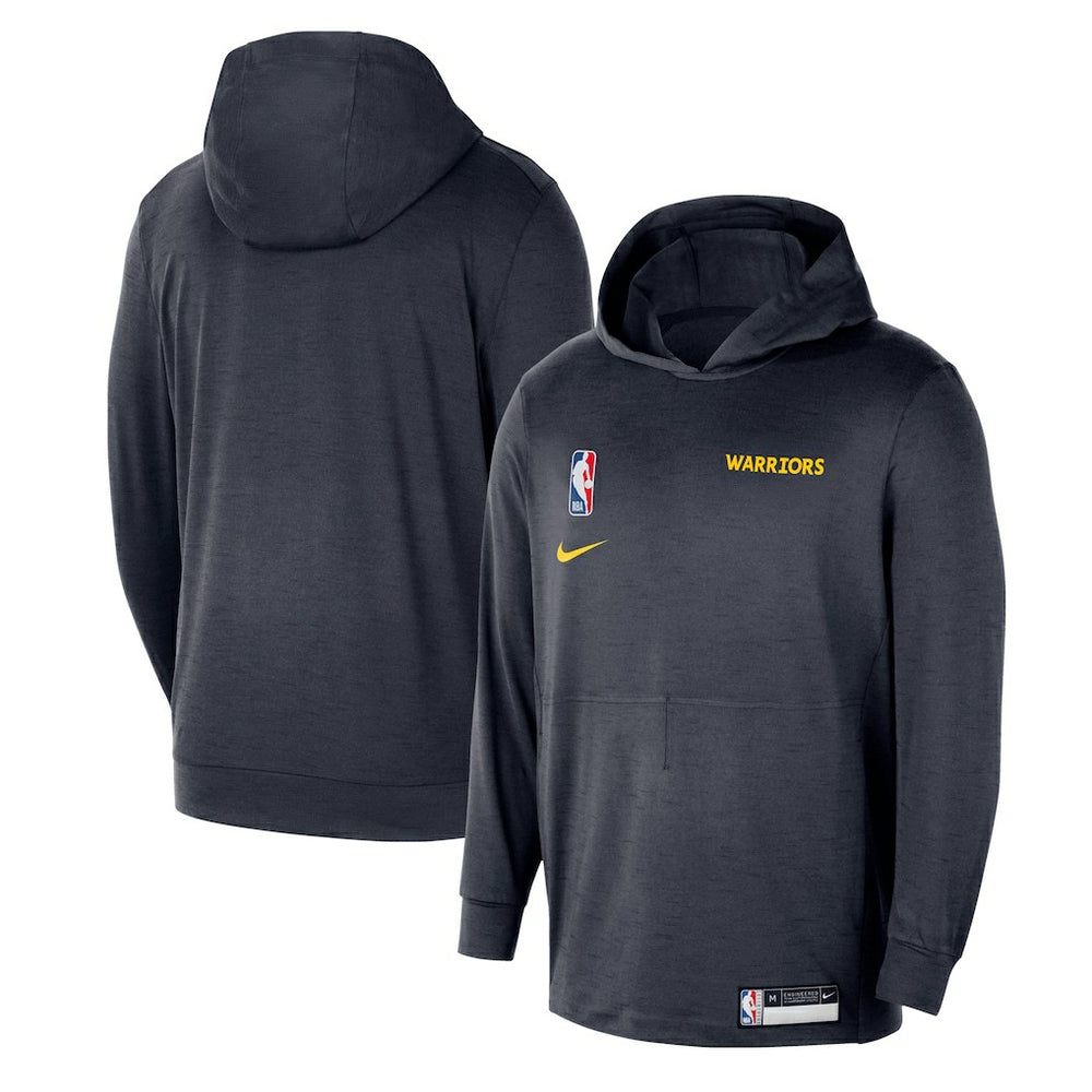 Nike Golden State Warriors 2024/25 On-Court Authentic Practice Yoga Restore Lightweight Pullover Hoodie Navy