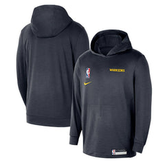 Nike Golden State Warriors 2024/25 On-Court Authentic Practice Yoga Restore Lightweight Pullover Hoodie Navy