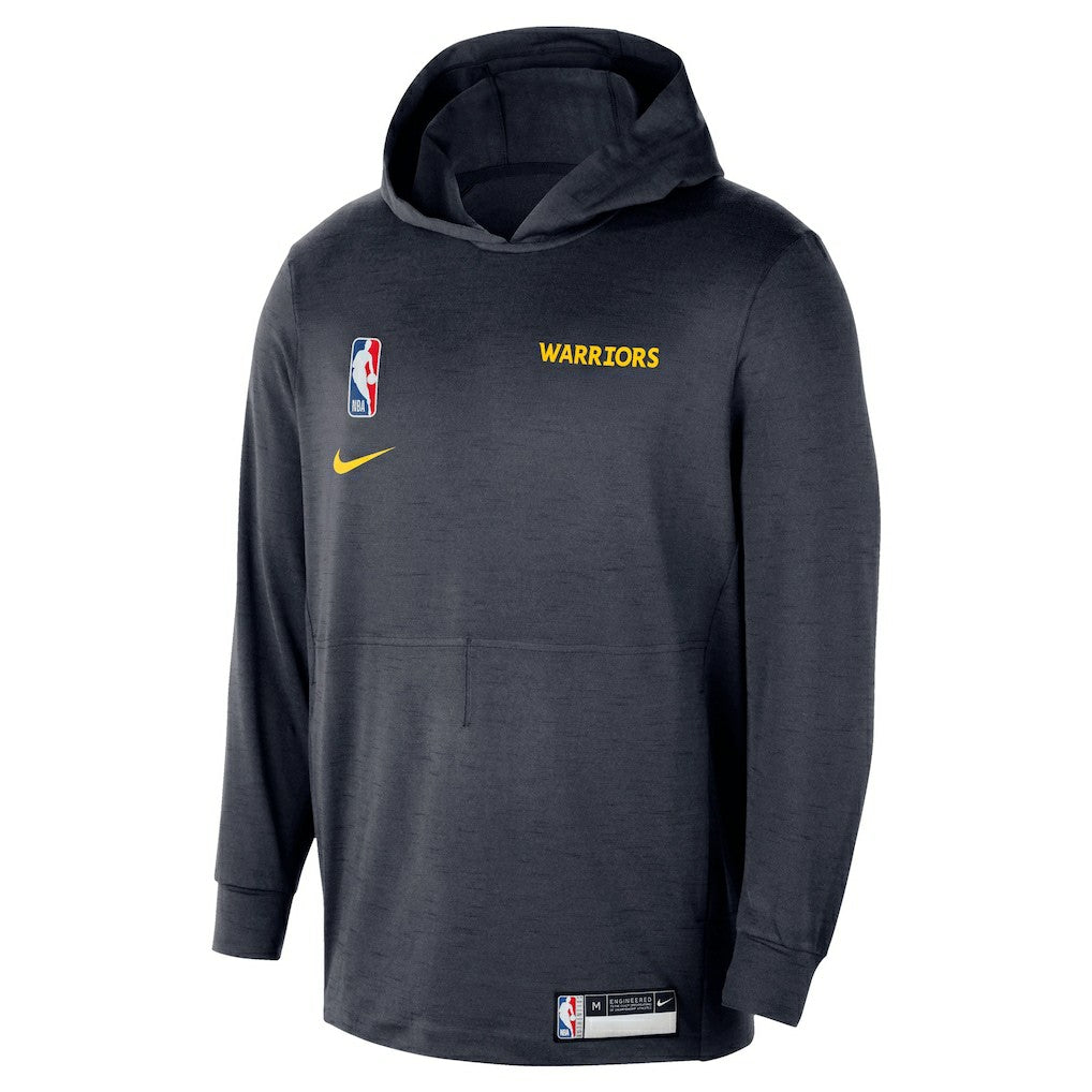 Nike Golden State Warriors 2024/25 On-Court Authentic Practice Yoga Restore Lightweight Pullover Hoodie Navy
