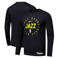 Nike Utah Jazz 2024/25 Legend On-Court Practice Long Sleeve T-Shirt Black