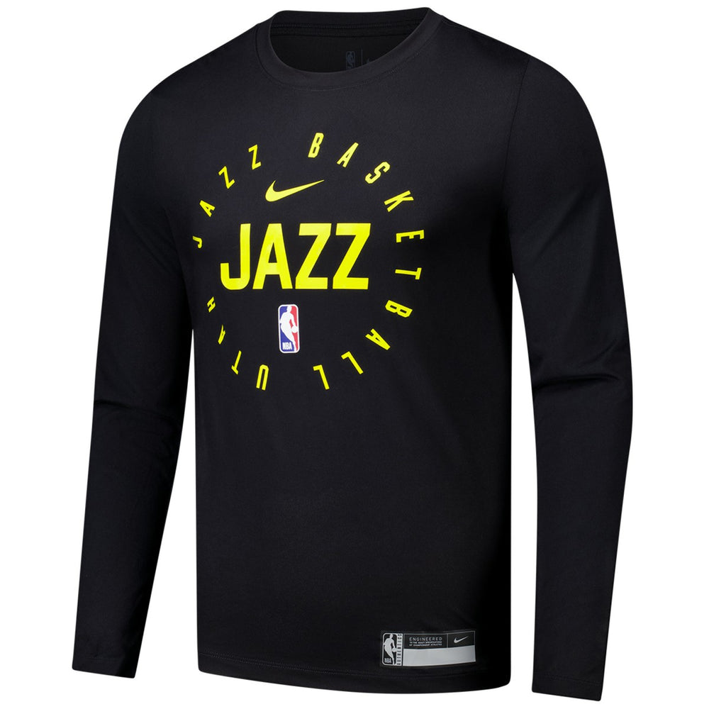 Nike Utah Jazz 2024/25 Legend On-Court Practice Long Sleeve T-Shirt Black