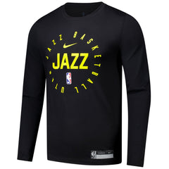 Nike Utah Jazz 2024/25 Legend On-Court Practice Long Sleeve T-Shirt Black