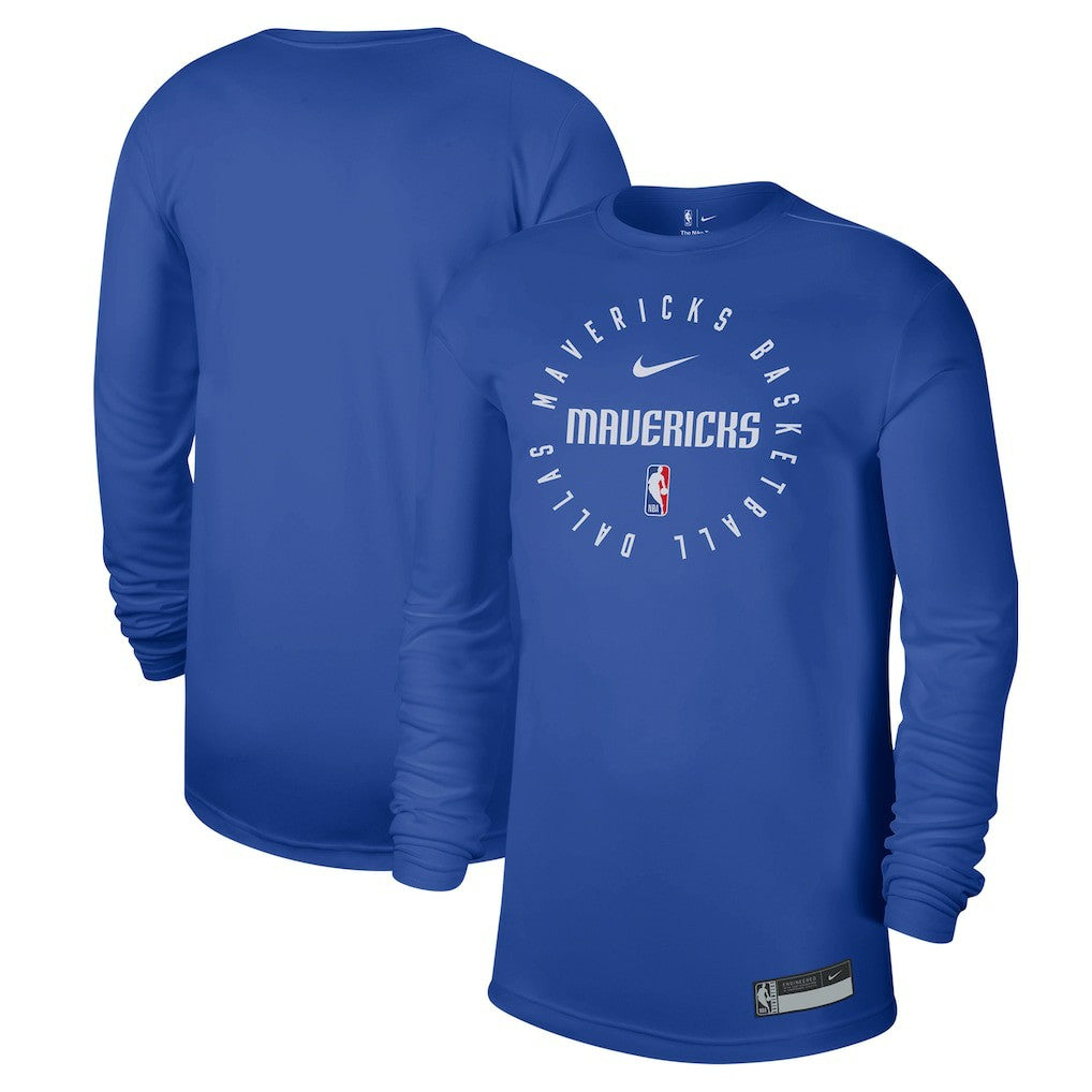 Nike Dallas Mavericks 2024/25 Legend On-Court Practice Long Sleeve T-Shirt Blue