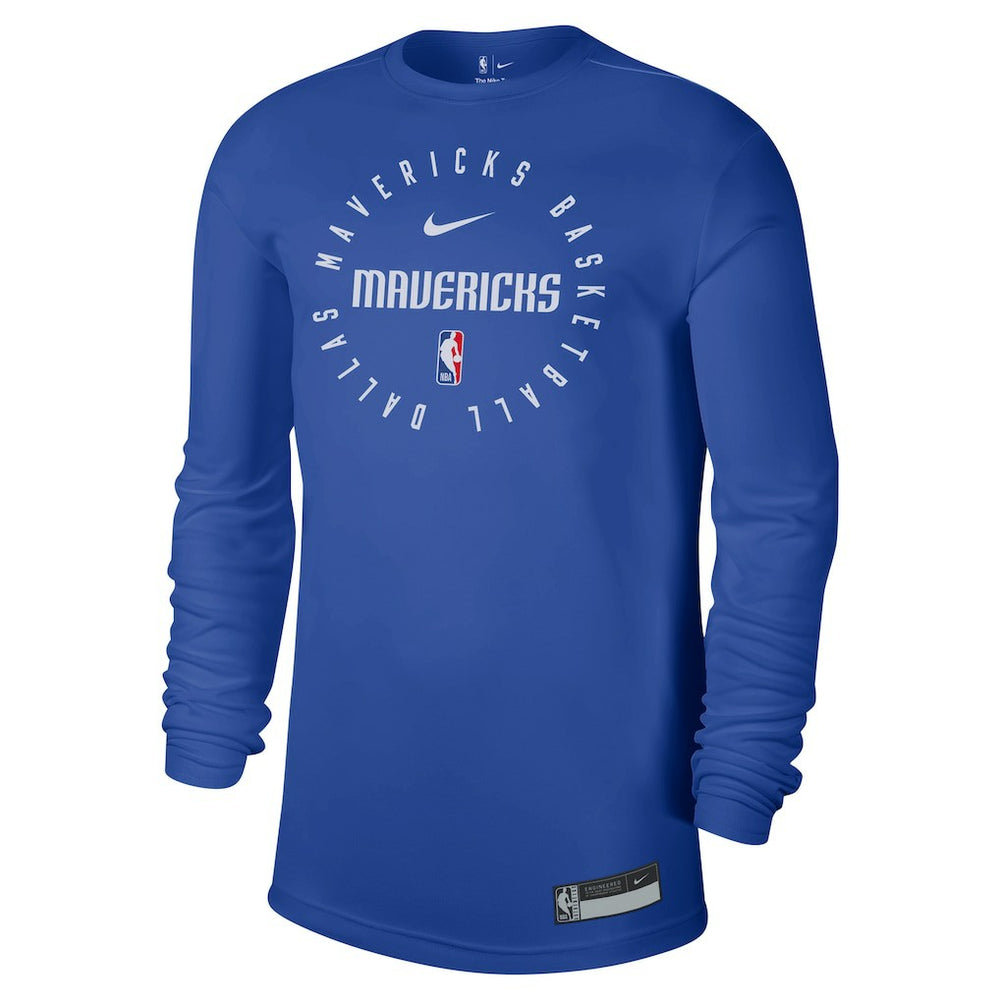 Nike Dallas Mavericks 2024/25 Legend On-Court Practice Long Sleeve T-Shirt Blue