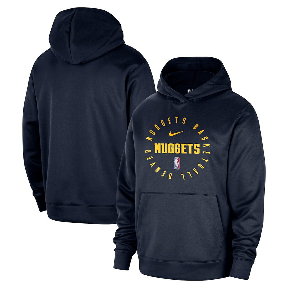 Nike Denver Nuggets 2024/25 Spotlight On-Court Practice Performance Pullover Hoodie Navy
