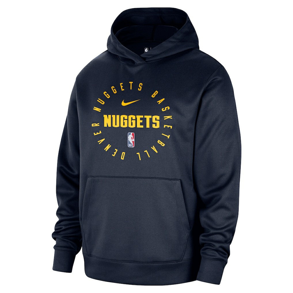 Nike Denver Nuggets 2024/25 Spotlight On-Court Practice Performance Pullover Hoodie Navy