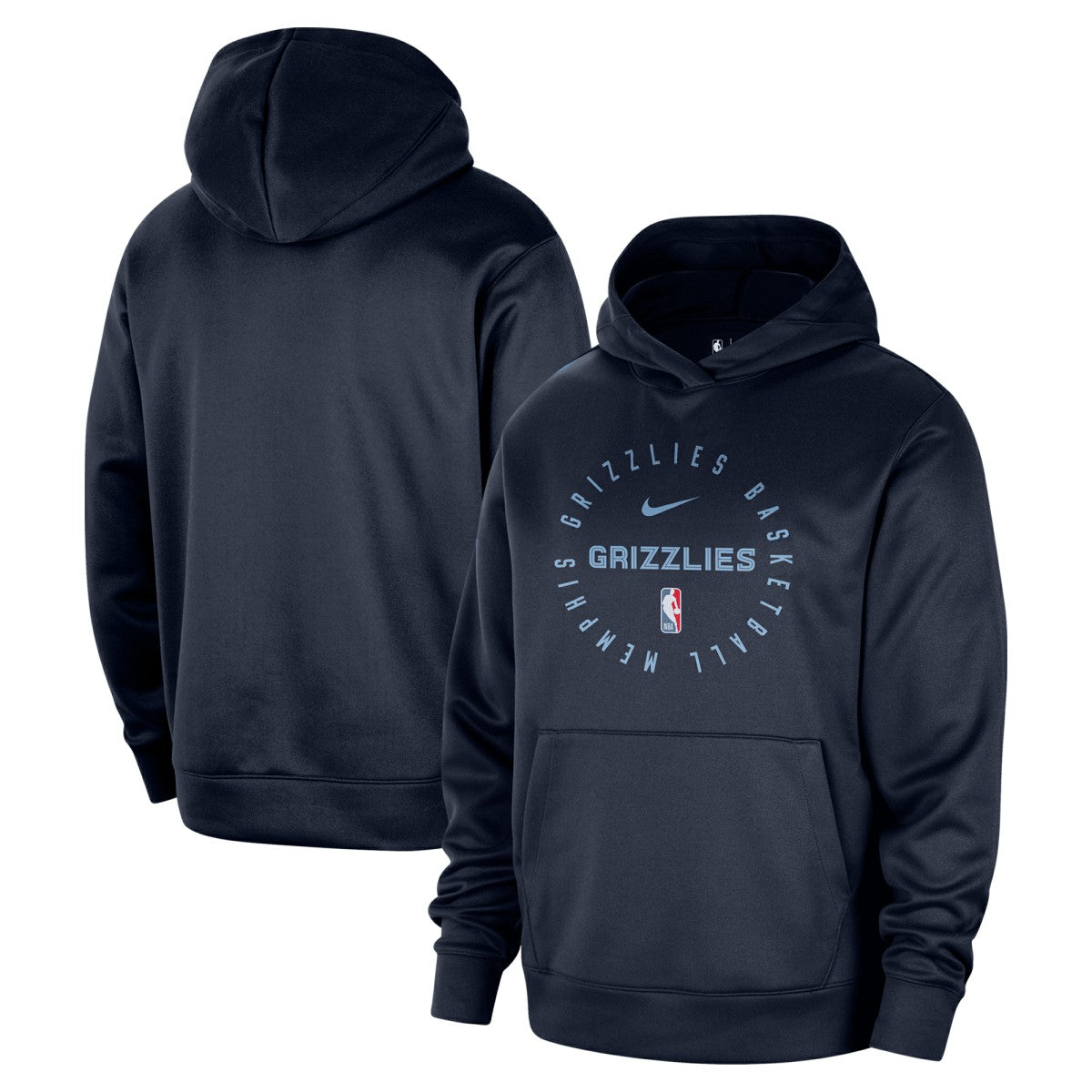 Nike Memphis Grizzlies 2024/25 Spotlight On-Court Practice Performance Pullover Hoodie Navy