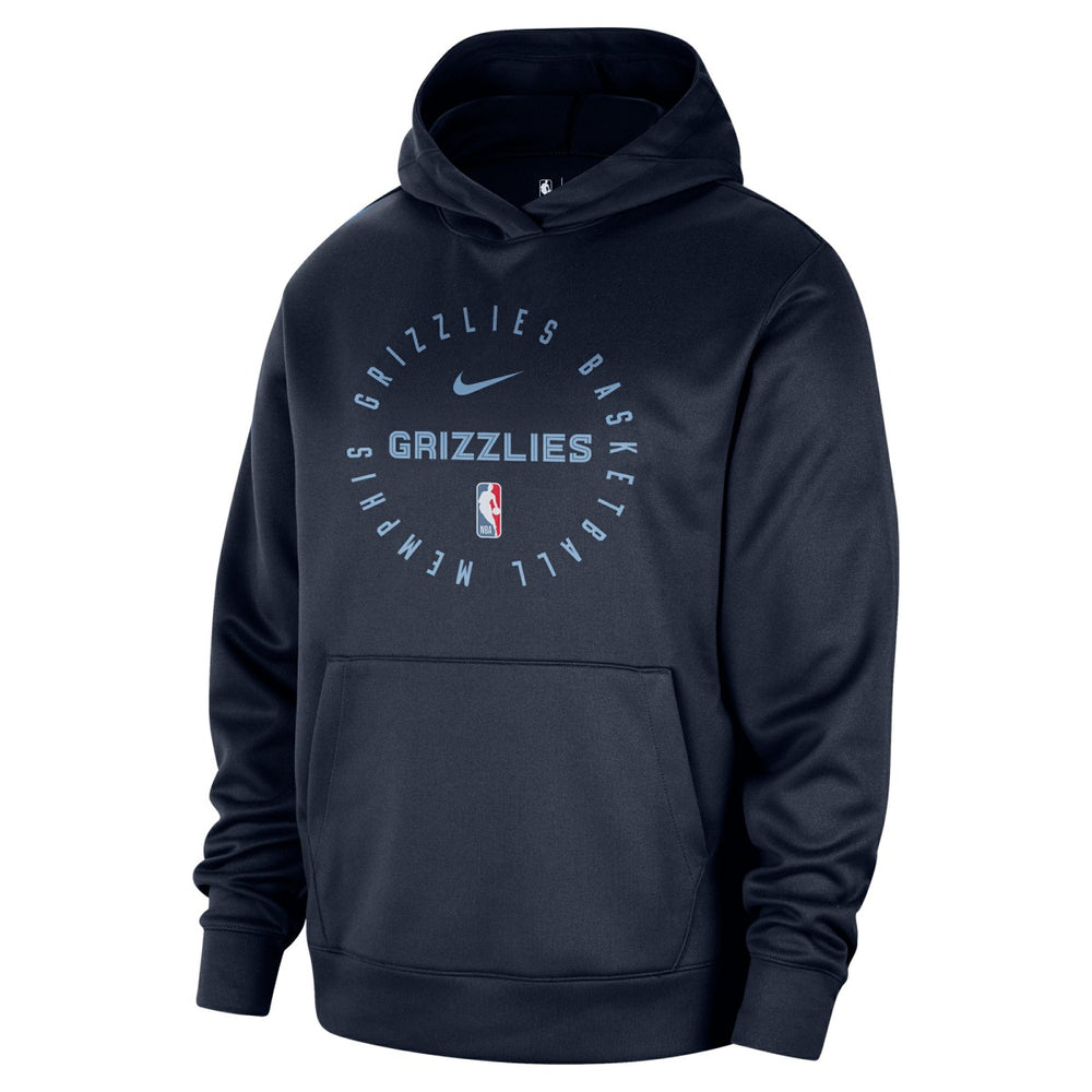 Nike Memphis Grizzlies 2024/25 Spotlight On-Court Practice Performance Pullover Hoodie Navy