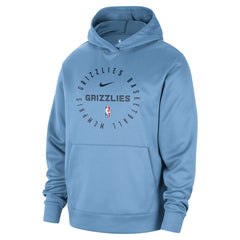 Nike Memphis Grizzlies 2024/25 Spotlight On-Court Practice Performance Pullover Hoodie Light Blue