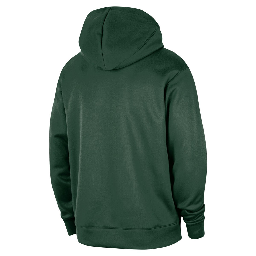 Nike Milwaukee Bucks 2024/25 Spotlight On-Court Practice Performance Pullover Hoodie Hunter Green