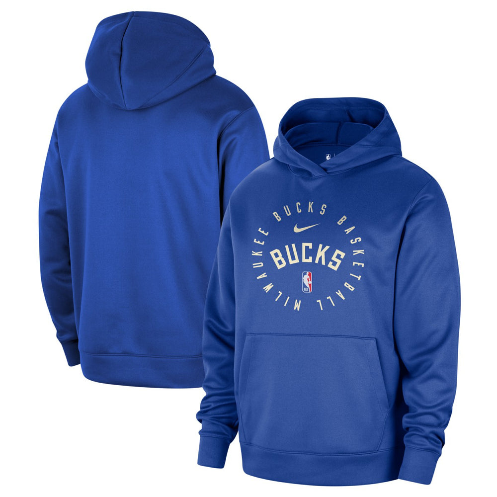 Nike Milwaukee Bucks 2024/25 Spotlight On-Court Practice Performance Pullover Hoodie Royal