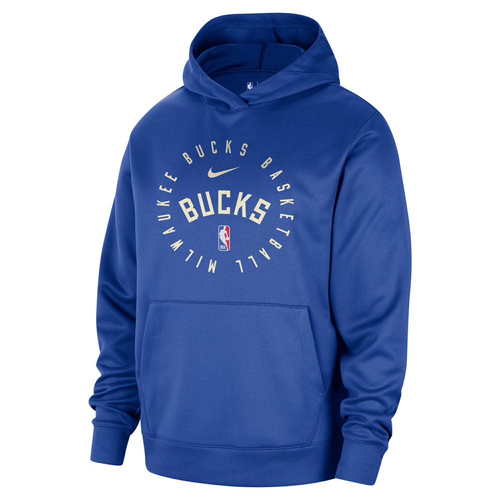 Nike Milwaukee Bucks 2024/25 Spotlight On-Court Practice Performance Pullover Hoodie Royal