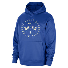 Nike Milwaukee Bucks 2024/25 Spotlight On-Court Practice Performance Pullover Hoodie Royal